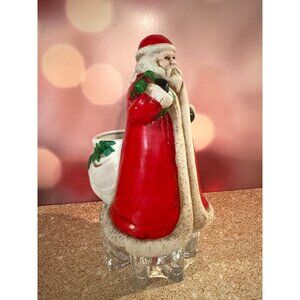 VTG 1990 Claire Burke Santa with Toy Sack Planter/Holder 🎅✨
